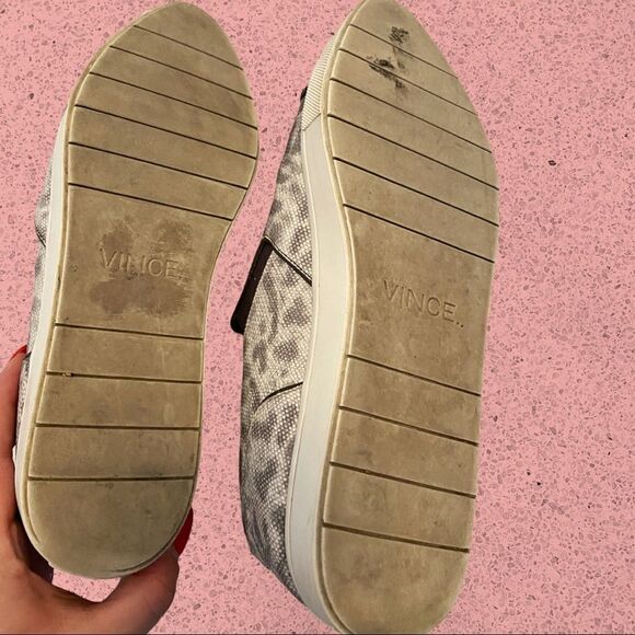 Vince Paeyre grey ombré pointed toe slip on shoes snakeskin - Picture 6 of 8